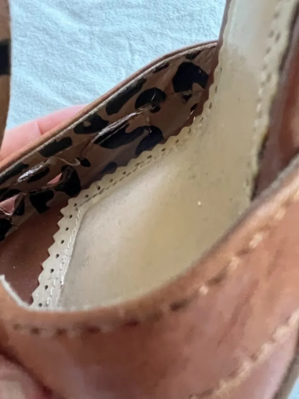 Jessica Simpson Brown Jeraldine Peep-Toe T-strap Heels Shoes Size 7.5M